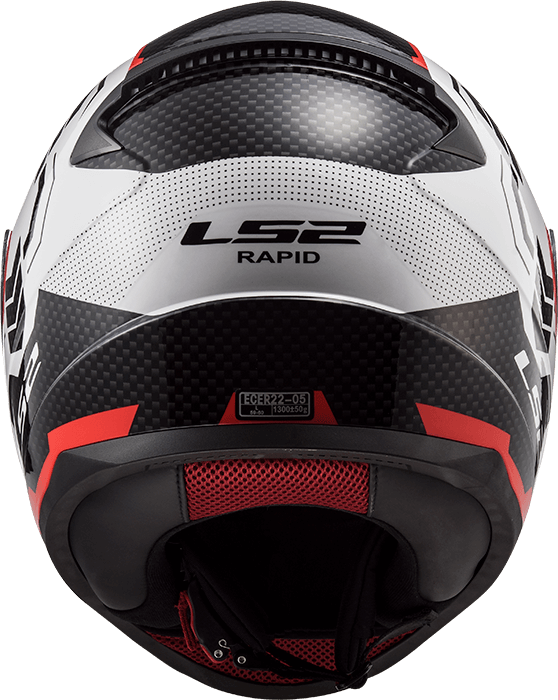 Мотошолом LS2 FF353 Rapid Ghost White Black Red фото :: Мотосалон MotoHit - мотоцикли, екіпірування, запчастини.