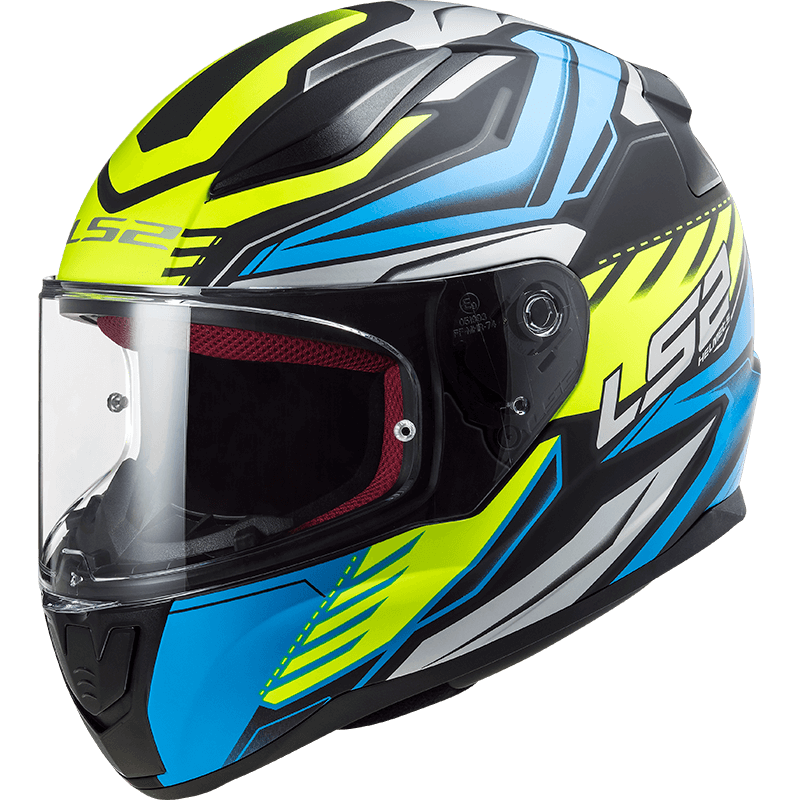 Мотошолом LS2 FF353 Rapid Gale Matt Black Blue Yellow фото :: Мотосалон MotoHit - мотоцикли, екіпірування, запчастини.