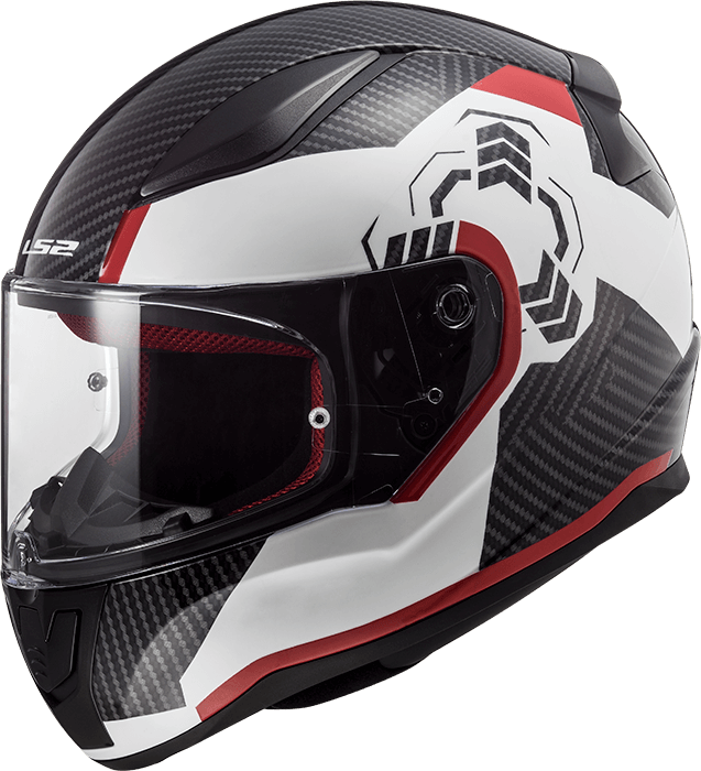 Мотошолом LS2 FF353 Rapid Ghost White Black Red фото :: Мотосалон MotoHit - мотоцикли, екіпірування, запчастини.