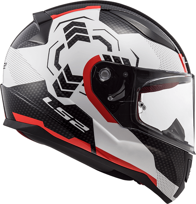 Мотошолом LS2 FF353 Rapid Ghost White Black Red фото :: Мотосалон MotoHit - мотоцикли, екіпірування, запчастини.