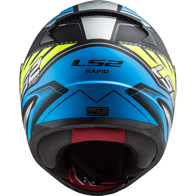 Мотошолом LS2 FF353 Rapid Gale Matt Black Blue Yellow фото :: Мотосалон MotoHit - мотоцикли, екіпірування, запчастини.