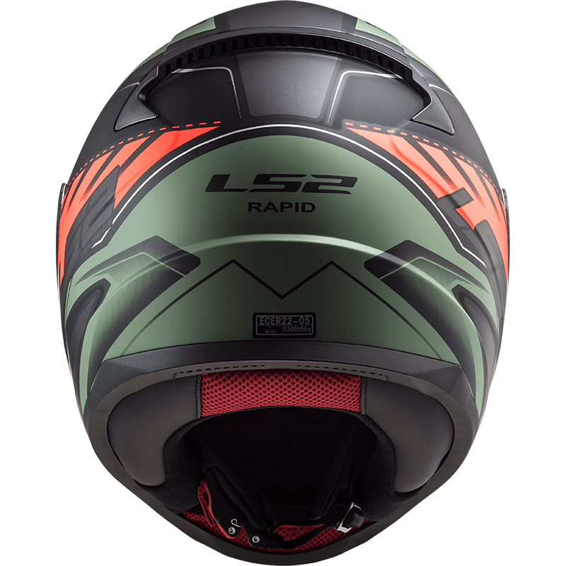 Мотошолом LS2 FF353 Rapid Gale Matt Black Red Matt Green фото :: Мотосалон MotoHit - мотоцикли, екіпірування, запчастини.