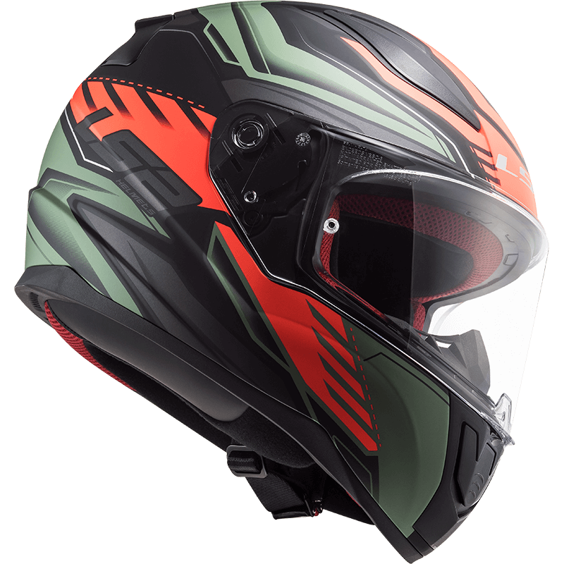 Мотошолом LS2 FF353 Rapid Gale Matt Black Red Matt Green фото :: Мотосалон MotoHit - мотоцикли, екіпірування, запчастини.