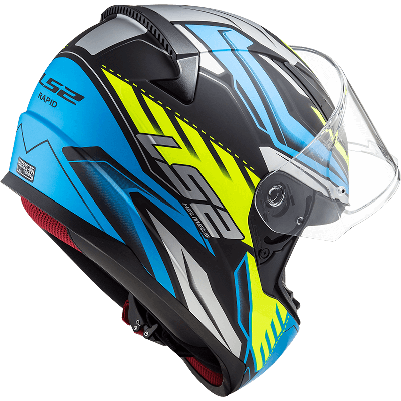 Мотошолом LS2 FF353 Rapid Gale Matt Black Blue Yellow фото :: Мотосалон MotoHit - мотоцикли, екіпірування, запчастини.