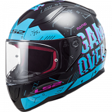 Мотошлем LS2 FF353 Rapid Player Black Sky Blue