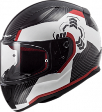 Мотошлем LS2 FF353 Rapid Ghost White Black Red